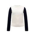 Black And White Spliced Sleeve Sweater